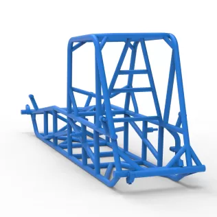 Frame of Vintage Dirt Silver Crown Car Scale 1:25 - Model thumbnail 10