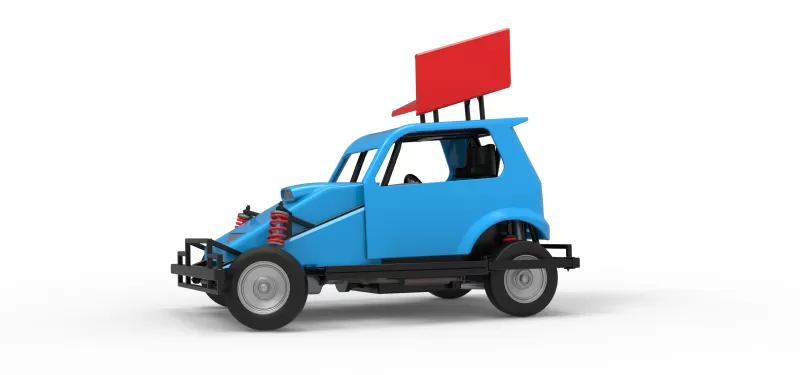 New Zealand Ministock car while turning Version 3 Scale 1:25 - Model preview 2