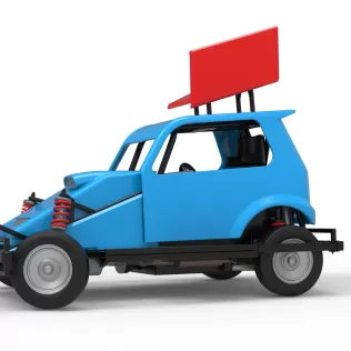 New Zealand Ministock car while turning Version 3 Scale 1:25 - Model thumbnail 2