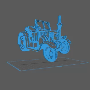 Vintage Car - Land Road Wall Art - Model thumbnail 1