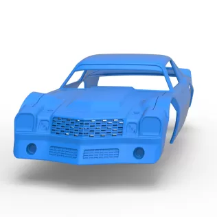 Shell of Vintage Dirt late model Race car Scale 1:25 - Model thumbnail 5