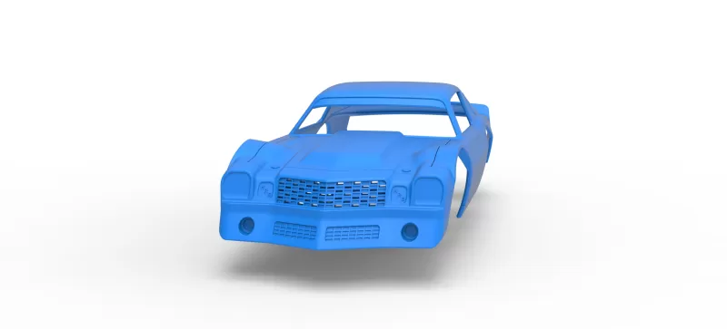 Shell of Vintage Dirt late model Race car Scale 1:25 - Model preview 5
