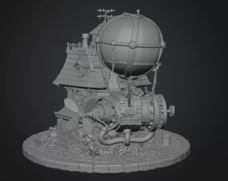 Sky Captain Airship House STL File for 3D Print - Model preview 13