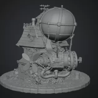 Sky Captain Airship House STL File for 3D Print - Model thumbnail 13