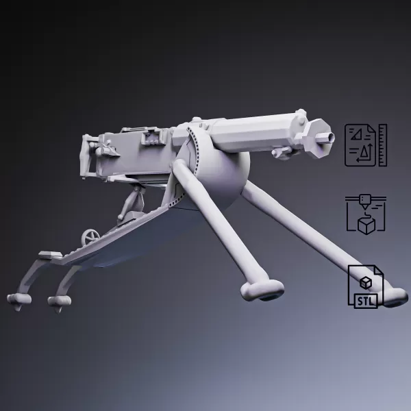 Maxim MG 08 Machine Gun #RoZ - Model preview 5