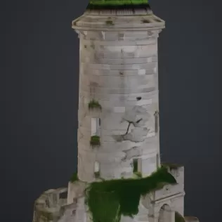 Turm mit mehreren Etagen,Spitzdach und anbau - Model thumbnail 2
