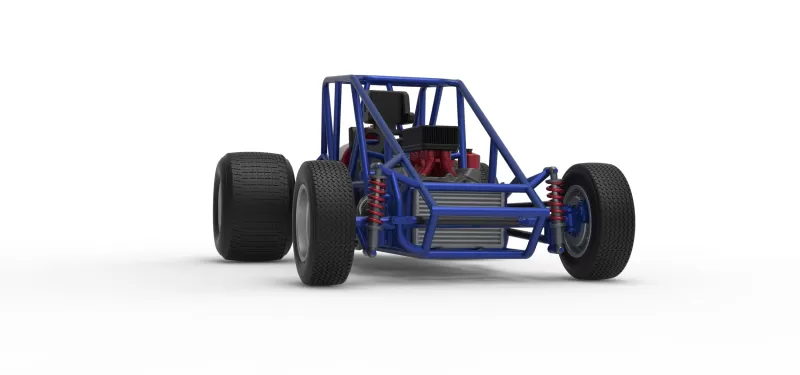 Dirt Silver Crown Car Base Scale 1:25 - Model preview 27
