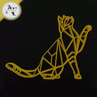 Cat - Geometric - 2D Wall Art Decor