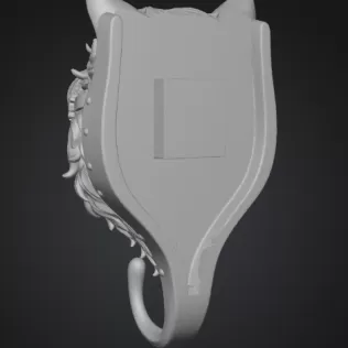 Steampunk Persian Cat Wall Hook – Highly Detailed - Model thumbnail 4