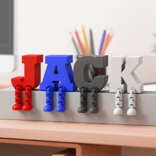 Articulated Letter Set | Full Alphabet, A–Z with Moving Legs - Model thumbnail 1