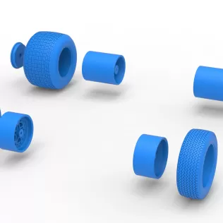 Wheel Set of Dirt Silver Crown Car Scale 1:25 - Model thumbnail 12