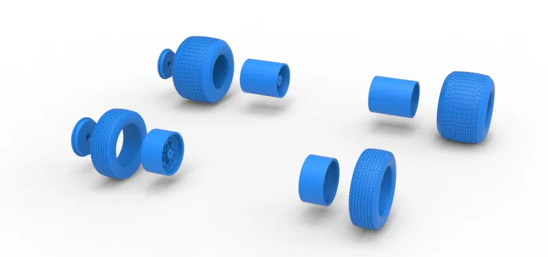 Wheel Set of Dirt Silver Crown Car Scale 1:25 - Model preview 12