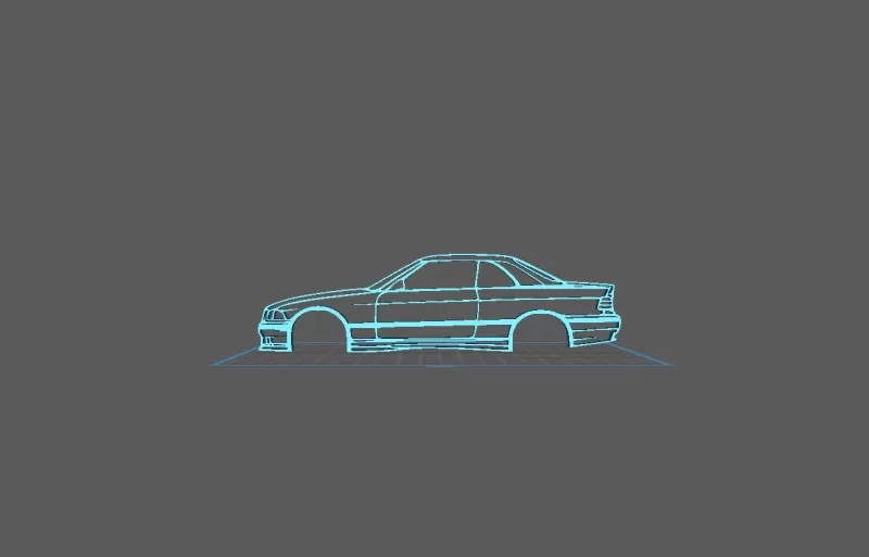 BMW - E36 Wall Art - Model preview 1