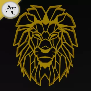 Lion - Geometric - 2D Wall Art Decor