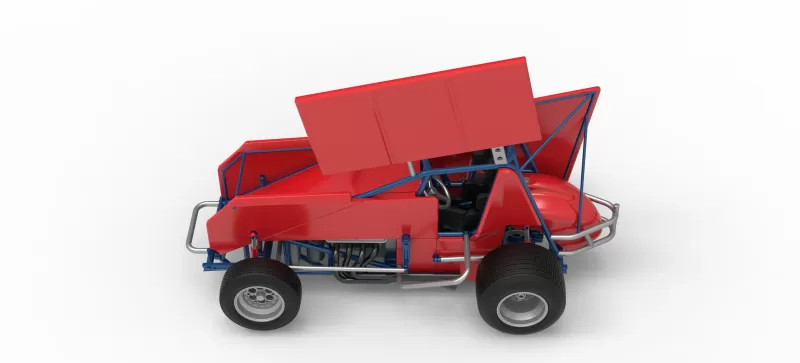Winged Sprint car Version 2 Scale 1:25 - Model preview 10
