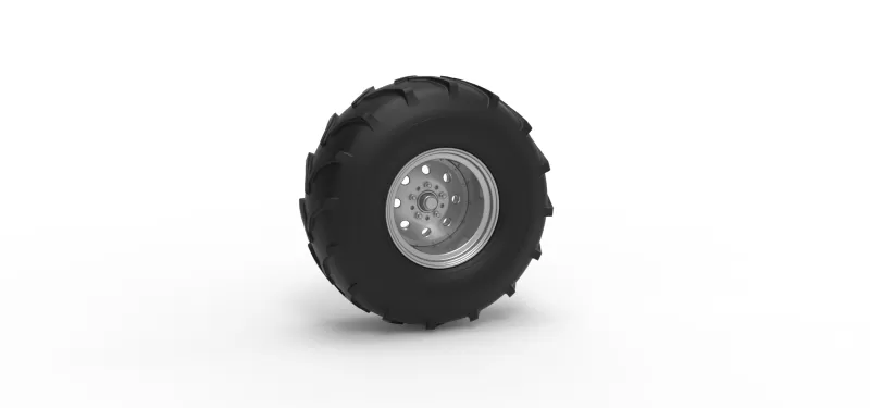 Front wheel from Mud dragster Version 4 Scale 1:25 - Model preview 1