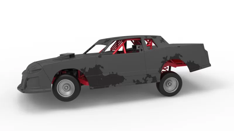 IMCA Stock car while turning Scale 1:25 - Model preview 1
