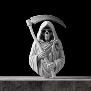 Grim Reaper Bust Relief #RoZ - Model thumbnail 2
