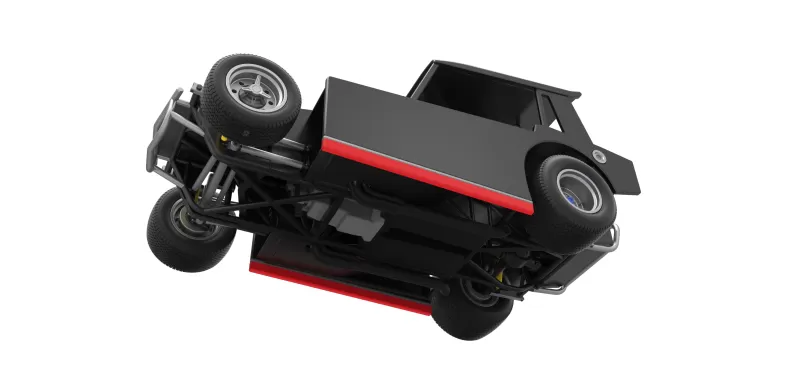 Vintage Dirt Modified stock car Version 6 Scale 1:25 - Model preview 3