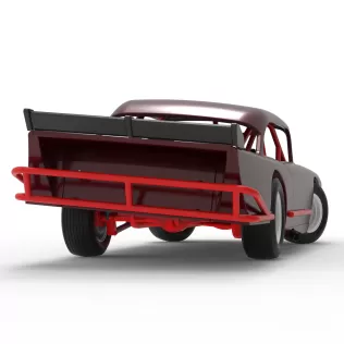 Vintage Dirt Modified stock car V9 while turning Scale 1:25 - Model thumbnail 19