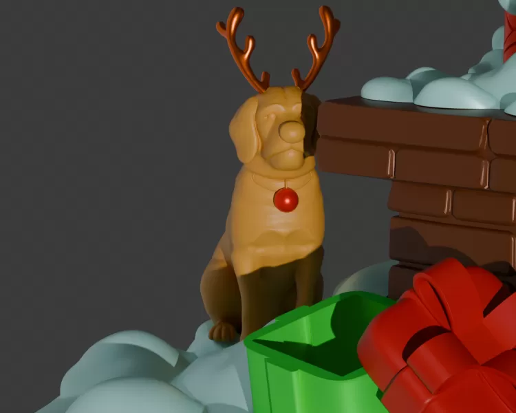 Grinch – Christmas Diorama Tree Ornament & Home Decor | STL + Bl - Model preview 7