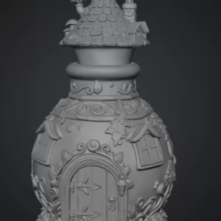Mushroom Potion House STL File for 3D Print - Model thumbnail 8