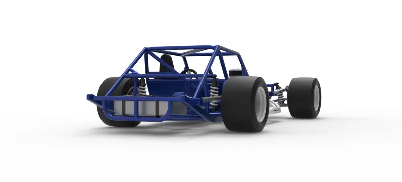 Vintage Asphalt Modified stock car Base V6 Scale 1:25 - Model preview 19