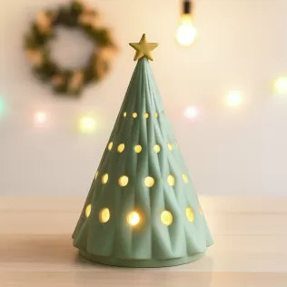 Christmas Tree Candle Holder | Centerpiece Holiday Decoration - Model thumbnail 1