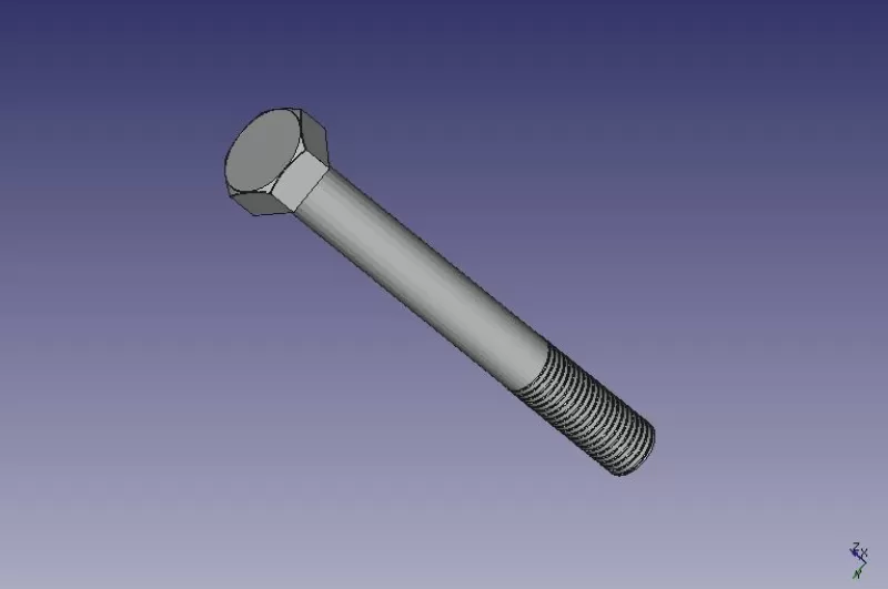 M8x70 Screw - Model preview 1