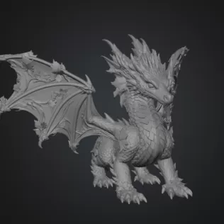 Autumn Ember Dragon STL File for 3D Print - Model thumbnail 15