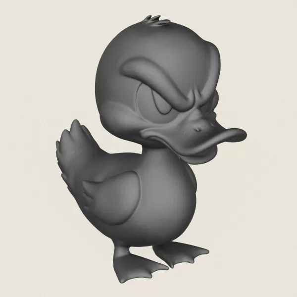Cartoon Duck Print Ready 3D Model - Model preview 4