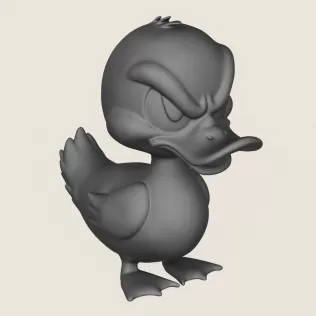 Cartoon Duck Print Ready 3D Model - Model thumbnail 4