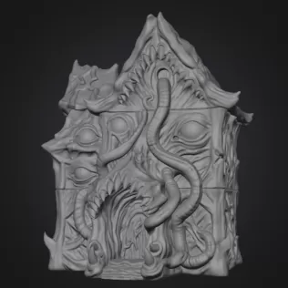 Lovecraftian Monster Building STL File for 3D Printing - Model thumbnail 8
