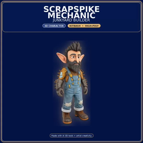 Stylized Elf Hero Pack – 10 Character Variants | Kitbash | - Model preview 12