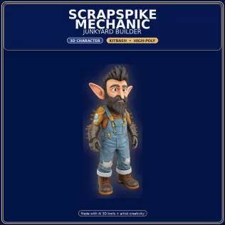 Stylized Elf Hero Pack – 10 Character Variants | Kitbash | - Model thumbnail 12