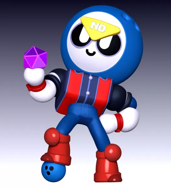 Meeple Brawl Stars Fan Art - Model preview 3