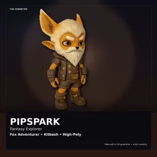 Fennec Heroes – Fantasy & Sci-Fi Fox Character Collection - Model thumbnail 6