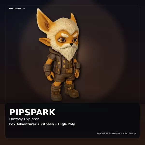 Fennec Heroes – Fantasy & Sci-Fi Fox Character Collection - Model preview 6