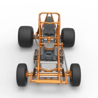 Vintage Sprint car Base Version 2 Scale 1:25 - Model thumbnail 8