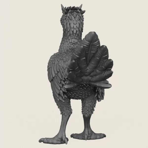 Dinosaur Monster Bird Print Ready 3D Model - Model preview 6