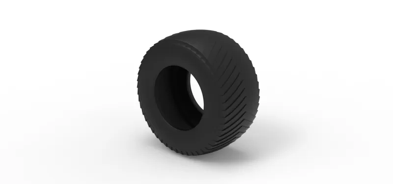 Pulling tractor rear tire 13 Scale 1:25 - Model preview 7