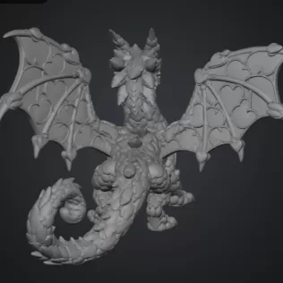 Heartwing Dragon STL File for 3D Print - Model thumbnail 12