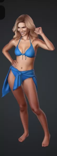 Frau mit bikini - Model preview 1