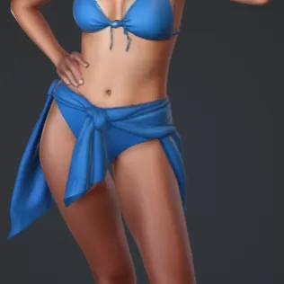 Frau mit bikini - Model thumbnail 1