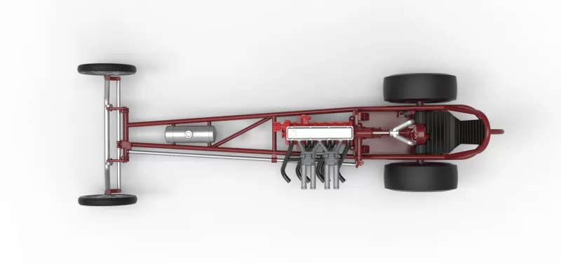 Vintage Front engine dragster Base Version 6 Scale 1:25 - Model preview 11
