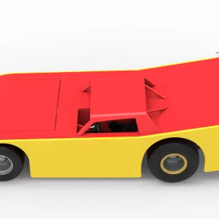 Vintage Dirt late model Race car Version 5 Scale 1:25 - Model thumbnail 10