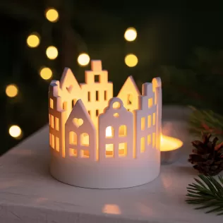 Christmas Village Candle Holder | Cozy Christmas Houses - Model thumbnail 8