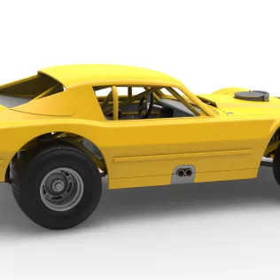 Vintage Dirt late model Race car Version 2 Scale 1:25 - Model thumbnail 20