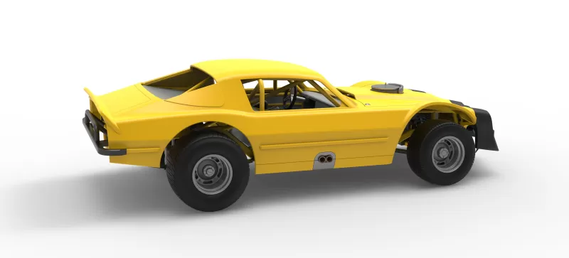 Vintage Dirt late model Race car Version 2 Scale 1:25 - Model preview 20