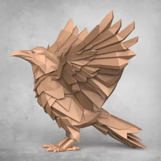 Crow Decorative Statue - Model thumbnail 5